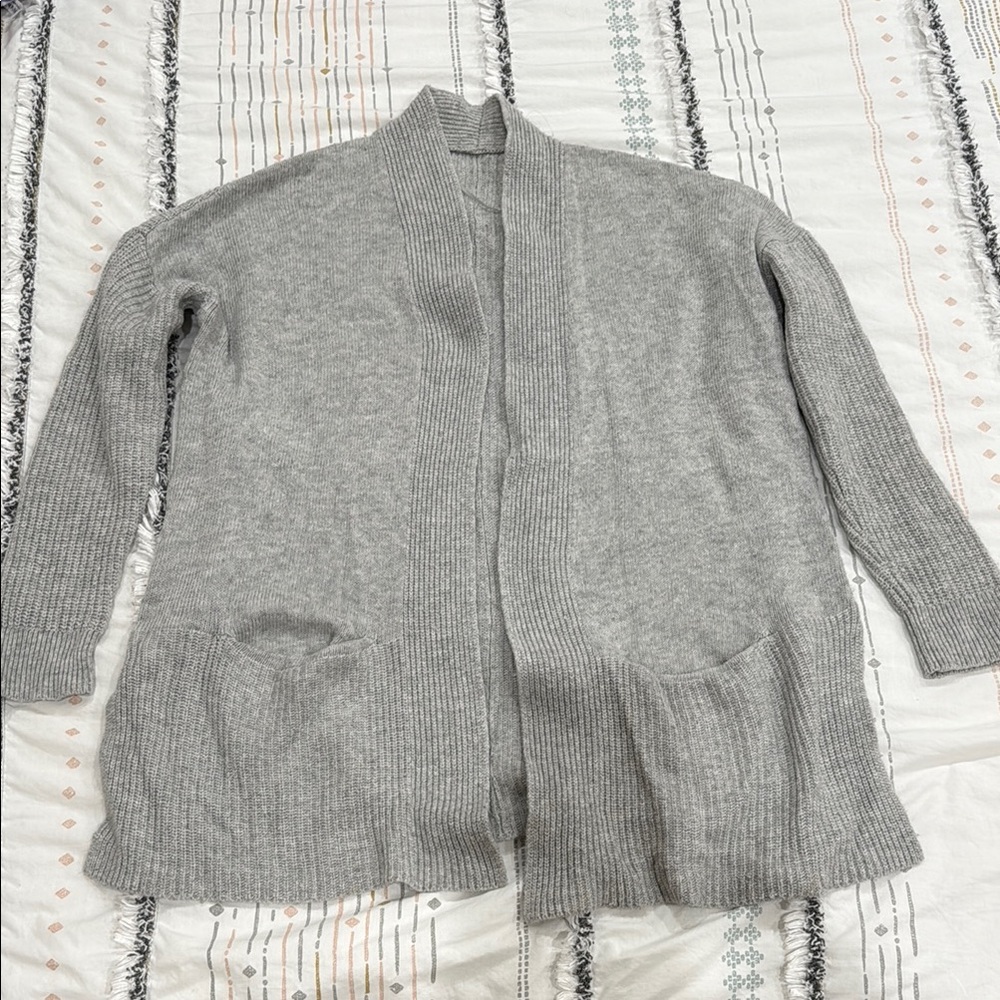 Gray Women's loft Open Front Cardigan Sweater